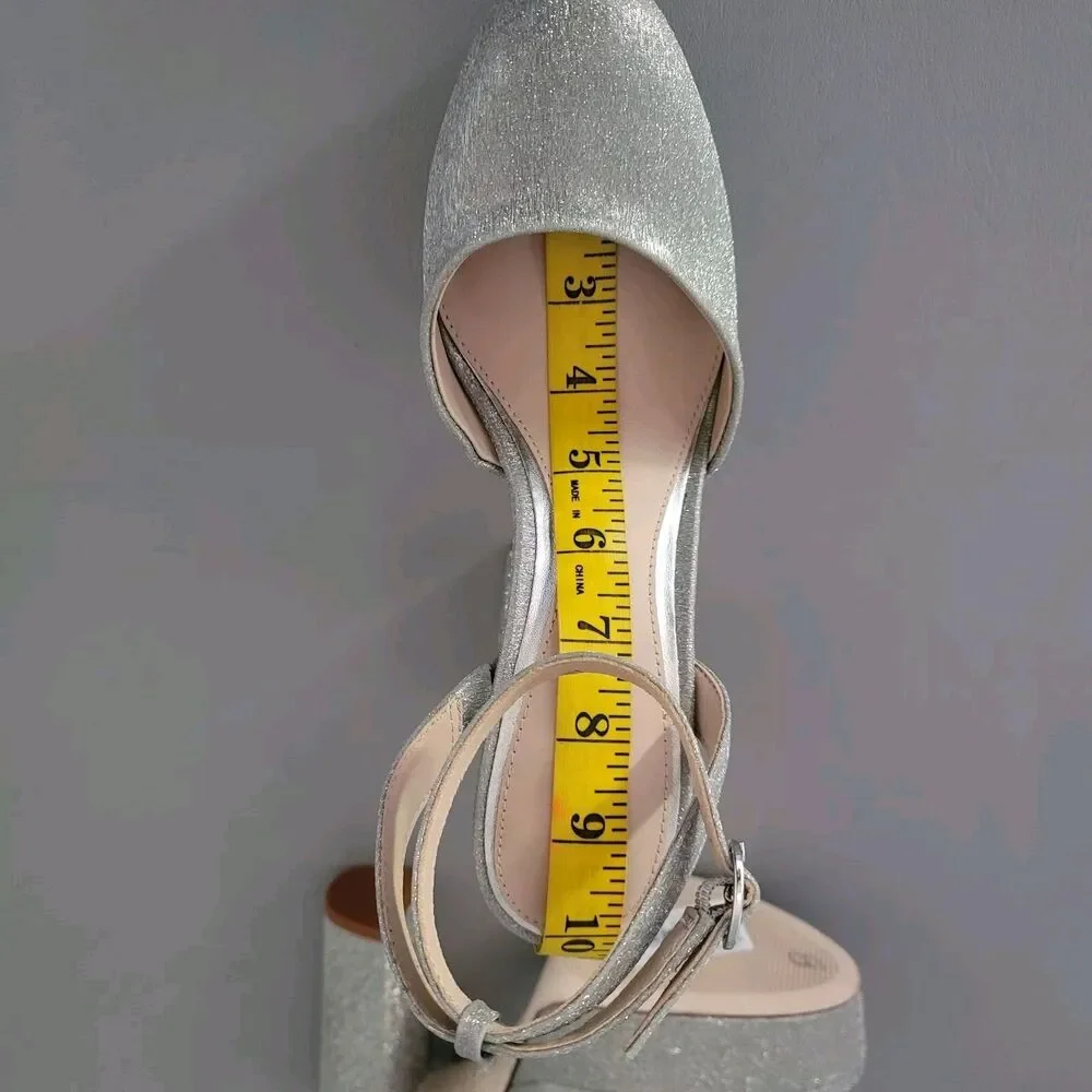 Born on Fifth x Antonio Melani  Metallic Glitter Closed Toe Platform Pumps 9.5M